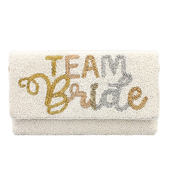 TEAM BRIDE Beaded Clutch